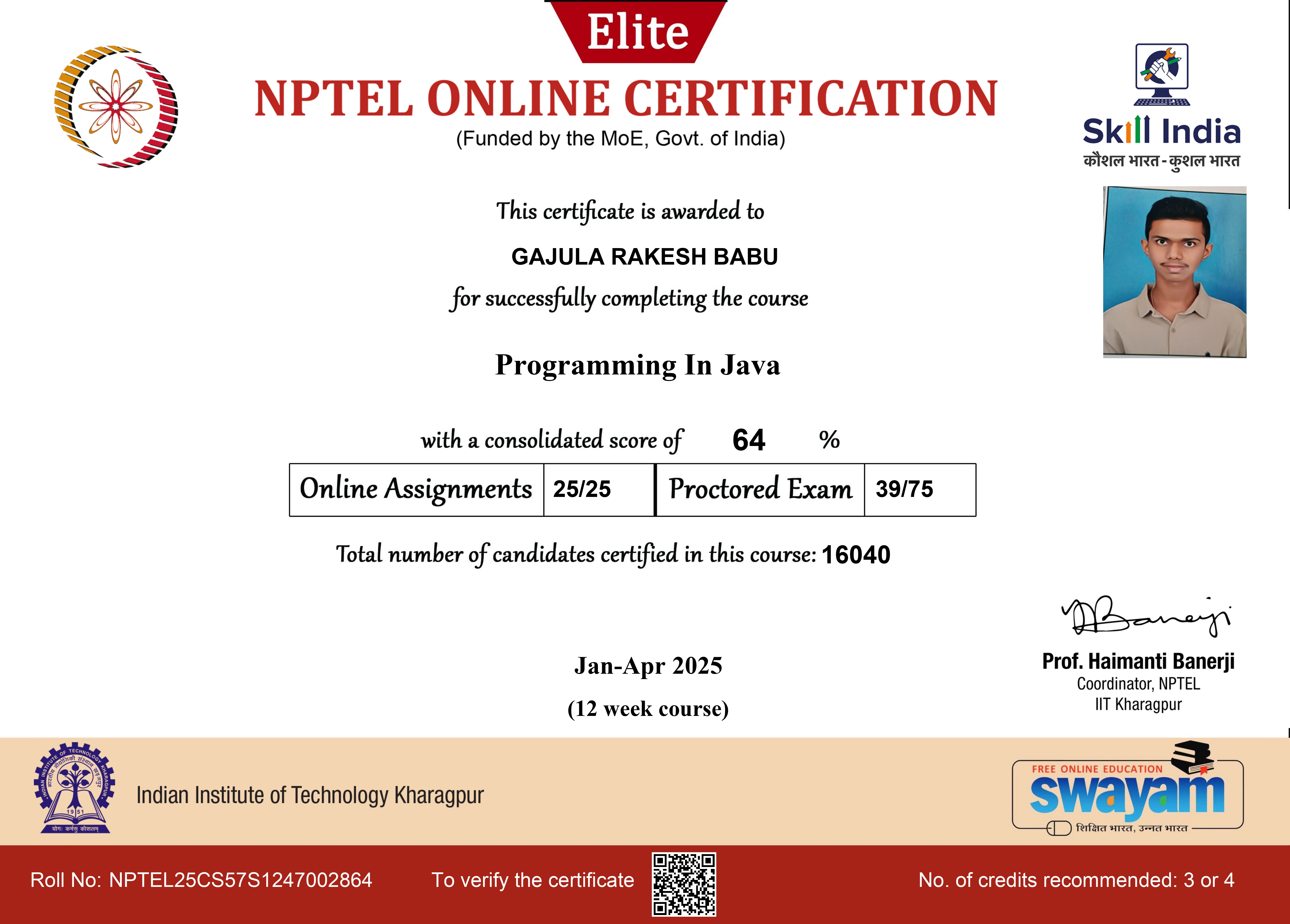 NPTEL Certification